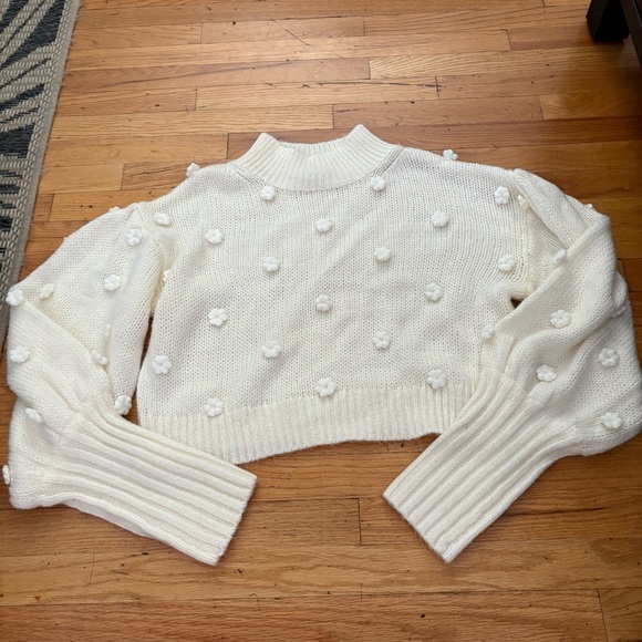 Farm Rio 3D Floral Pullover Sweater Size XL - Picture 2 of 7